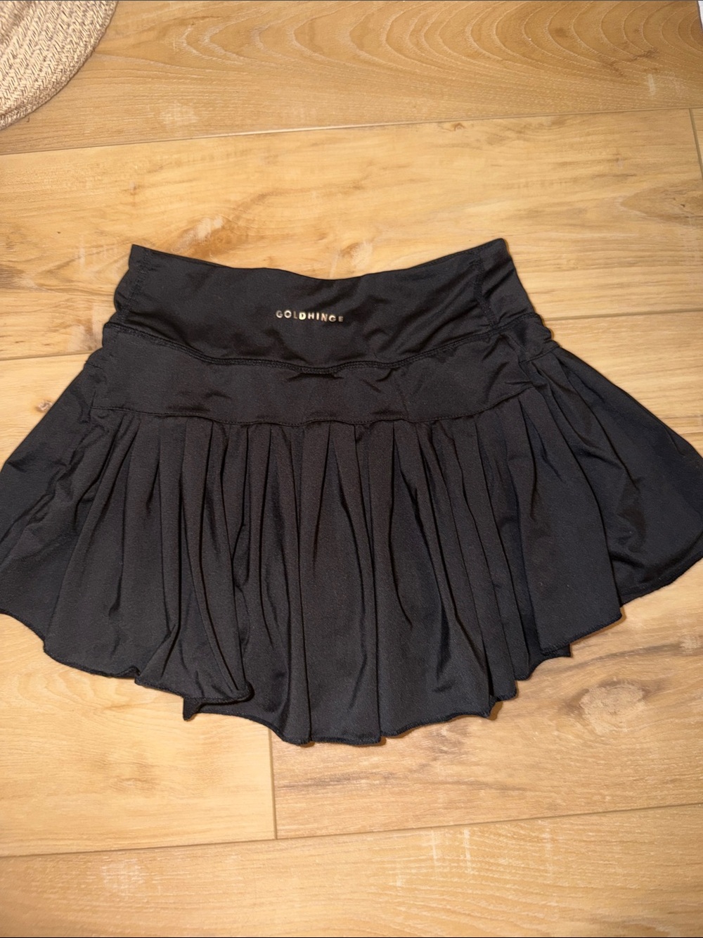 Goldhinge black pleated skirt